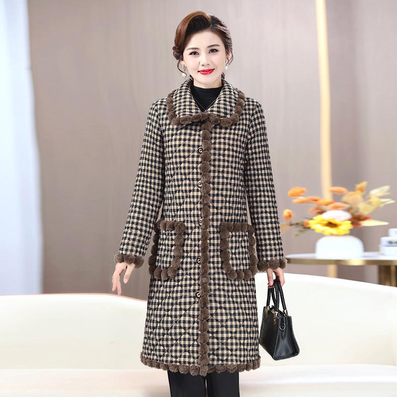 Floral Plaid Pom-Pom Long Cotton Padded Jacket for Middle-Aged and Elderly Women - Plus Size XL
Floral Plaid Pom-Pom Long Cotton Padded Jacket for Middle-Aged and Elderly Women - Plus Size XL
