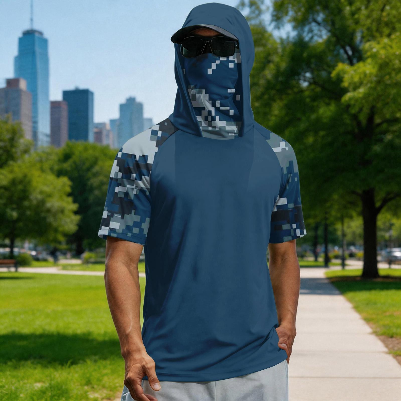 Men s Summer Quick Dry Short Sleeve Hoodie Shirt UV Protection Fishing Fitness Sportswear Lightweight Breathable Outdoor Top M тёмно-синий
Men s Summer Quick Dry Short Sleeve Hoodie Shirt UV Protection Fishing Fitness Sportswear Lightweight Breathable Outdoor Top M тёмно-синий