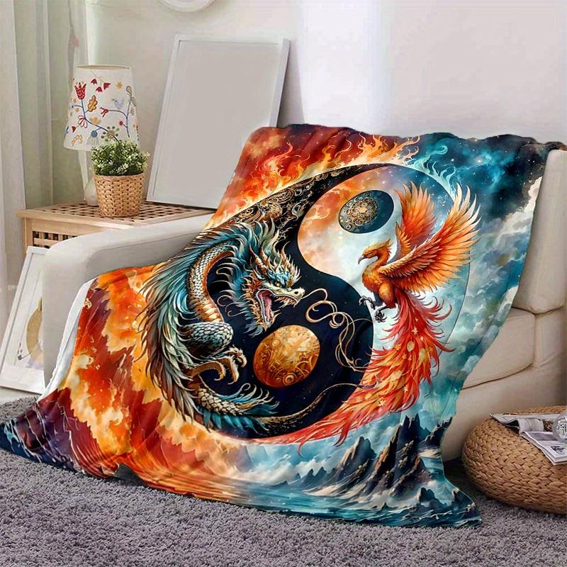1pc Dragon and Phoenix in Cosmic Balance Blanket Seasonal Universal Home Decorative, Living Room, Travel, Camping, Car Blankets 80x120cm
1pc Dragon and Phoenix in Cosmic Balance Blanket Seasonal Universal Home Decorative, Living Room, Travel, Camping, Car Blankets 80x120cm