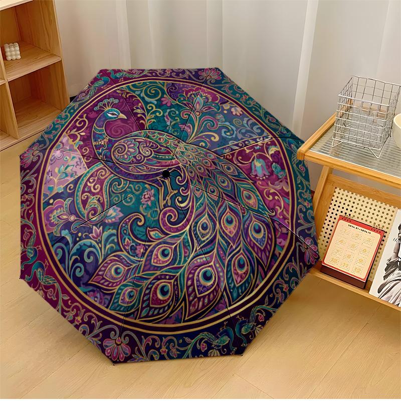 Elegant Peacock Moon Printed umbrella windproof folding umbrella portable sun and rain umbrella suitable for gifting
Elegant Peacock Moon Printed umbrella windproof folding umbrella portable sun and rain umbrella suitable for gifting