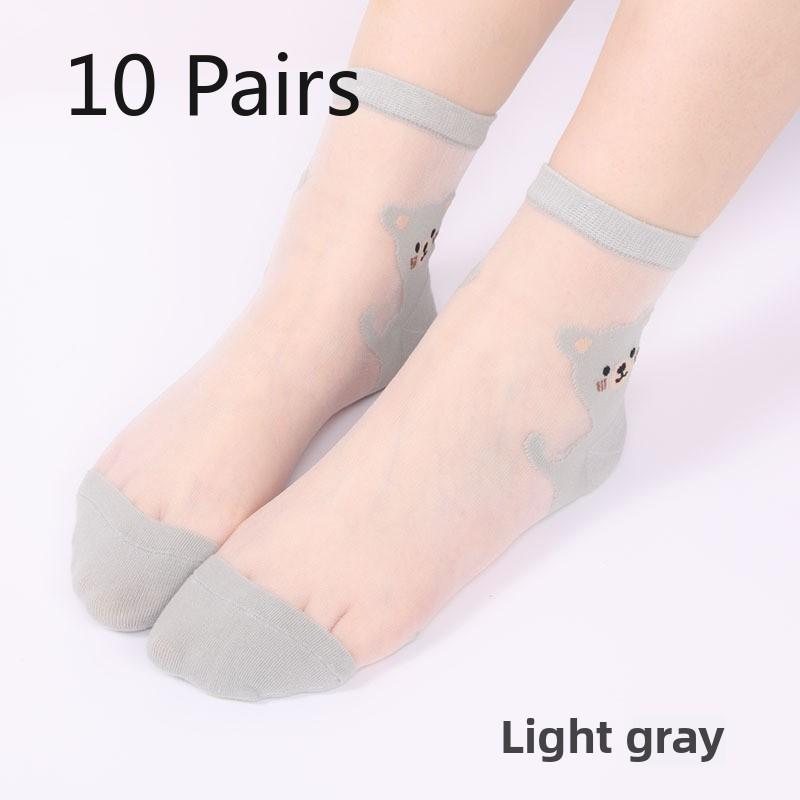 10 пар летних стеклянных носков, милые жаккардовые носки с рисунком мультяшного кота, летние прозрачные дышащие чулки 10 Pairs
10 пар летних стеклянных носков, милые жаккардовые носки с рисунком мультяшного кота, летние прозрачные дышащие чулки 10 Pairs