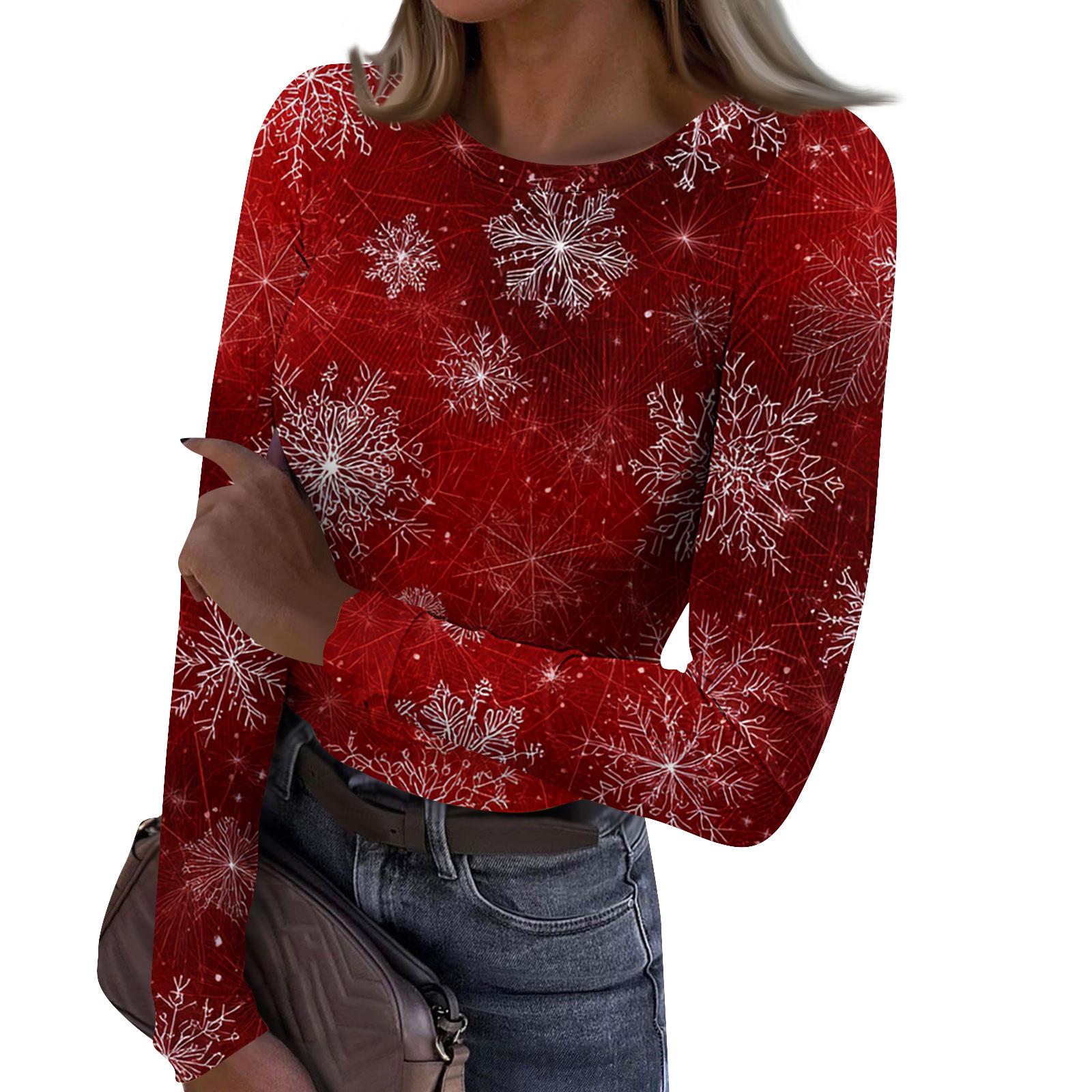 Женская модная облегающая футболка с круглым вырезом, базовый слой, с рождественским принтом, с длинным рукавом M
Женская модная облегающая футболка с круглым вырезом, базовый слой, с рождественским принтом, с длинным рукавом M