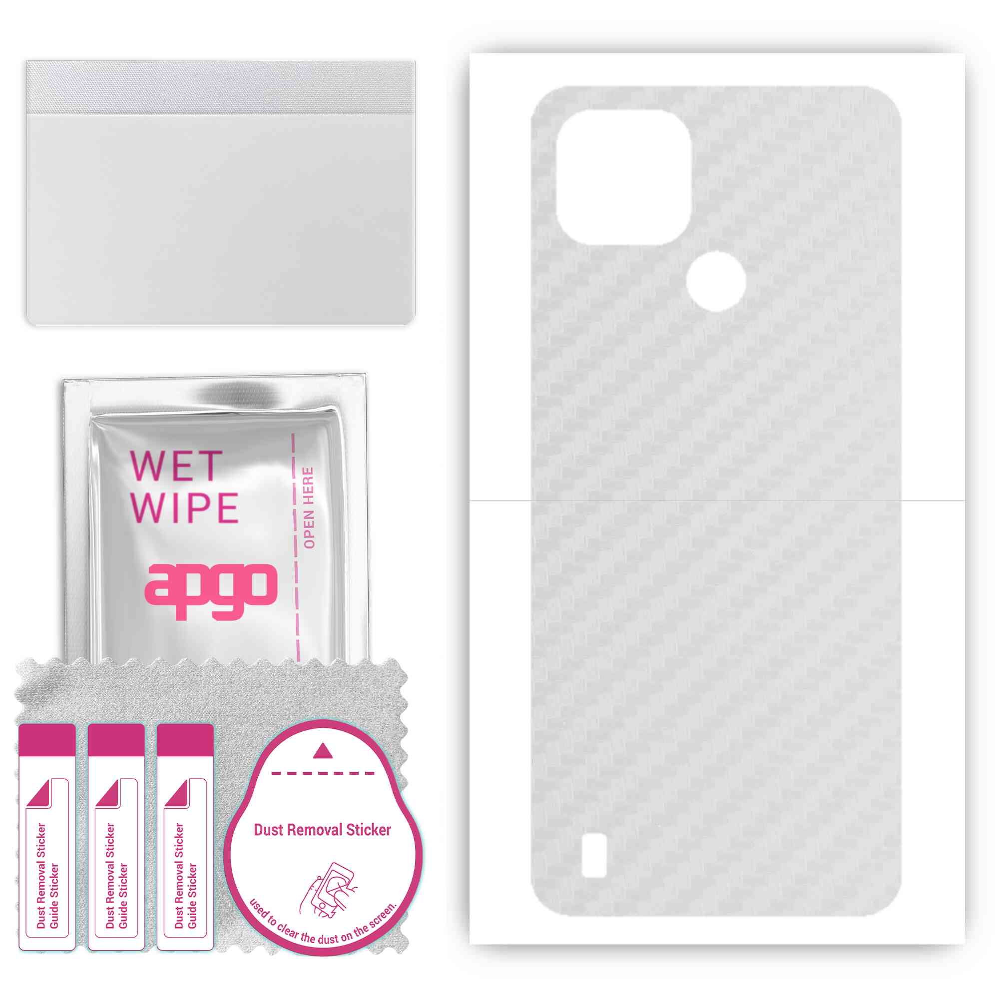Apgo Protective Skin Sticker for the back compatible with Realme C21, Wrap Film, Foil, Vinyl - Pattern Transparent Carbon
Apgo Protective Skin Sticker for the back compatible with Realme C21, Wrap Film, Foil, Vinyl - Pattern Transparent Carbon