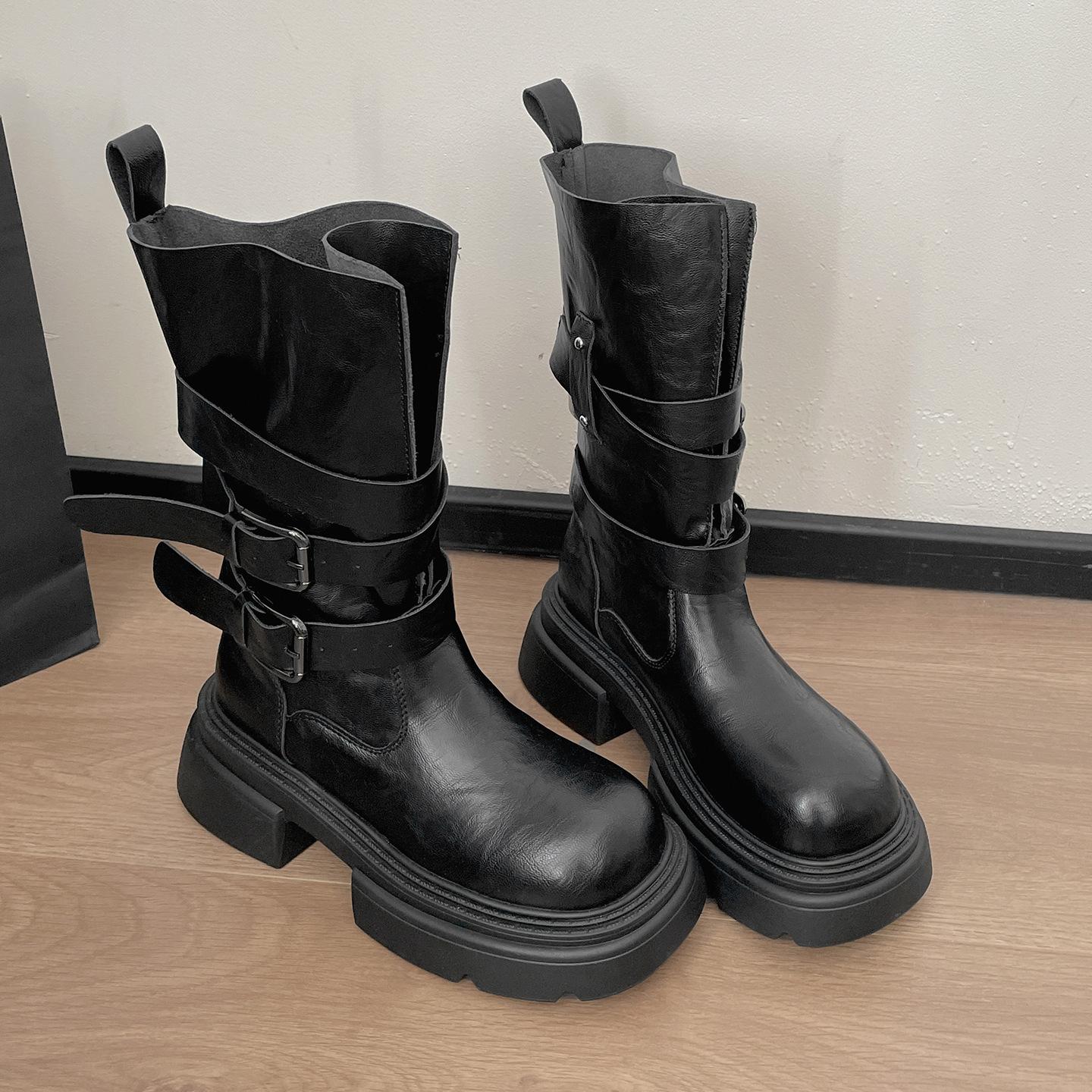 Black retro British style thick-soled thick-heeled Martin boots women s 2025 new autumn height-increasing and thin medium boots 35 чёрный
Black retro British style thick-soled thick-heeled Martin boots women s 2025 new autumn height-increasing and thin medium boots 35 чёрный