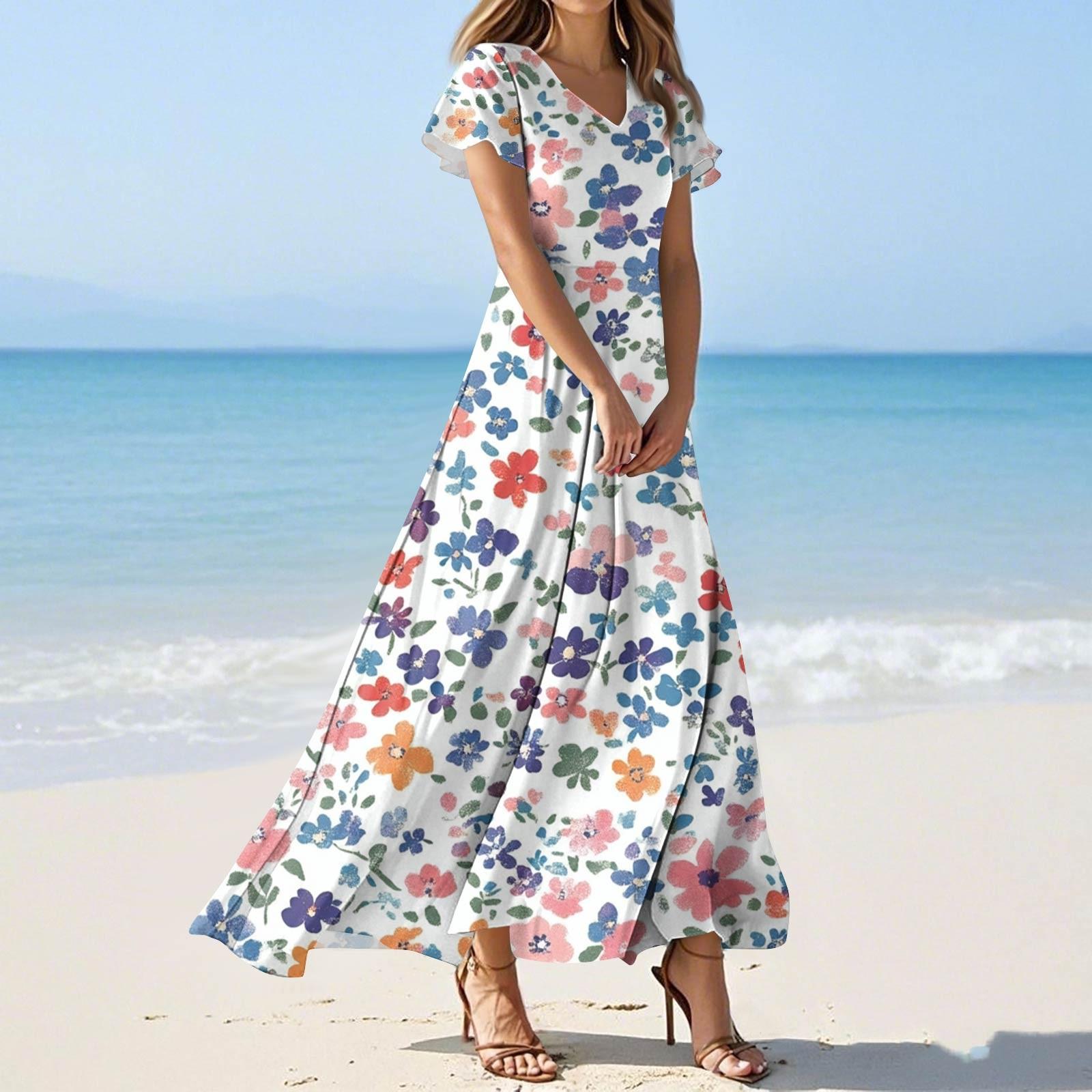 Женские летние повседневные модные платья с принтом и короткими рукавами и V-образным вырезом XS
Женские летние повседневные модные платья с принтом и короткими рукавами и V-образным вырезом XS