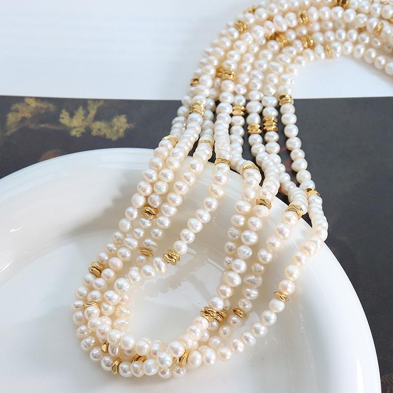 French Baroque Freshwater Pearl & Stainless Steel Necklace - Romantic Mother Style
French Baroque Freshwater Pearl & Stainless Steel Necklace - Romantic Mother Style