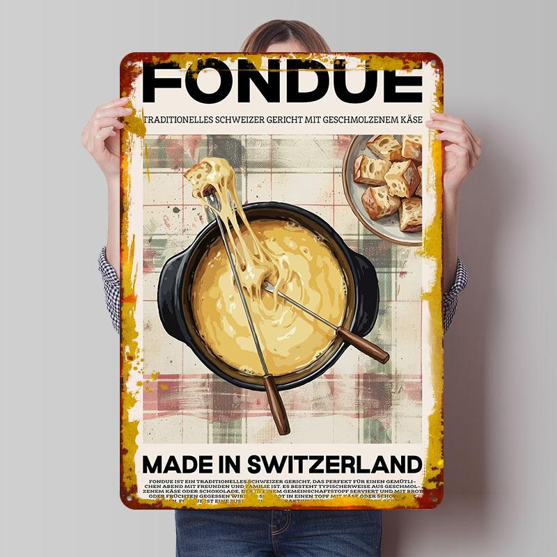 Fondue Swiss Cheese Dish Metal Poster Customized Wall Art Retro Vintage Tinplate Signs for Wand Deko Decoration Garage Man Cave 20x30cm(7.8x11.8inch)
Fondue Swiss Cheese Dish Metal Poster Customized Wall Art Retro Vintage Tinplate Signs for Wand Deko Decoration Garage Man Cave 20x30cm(7.8x11.8inch)