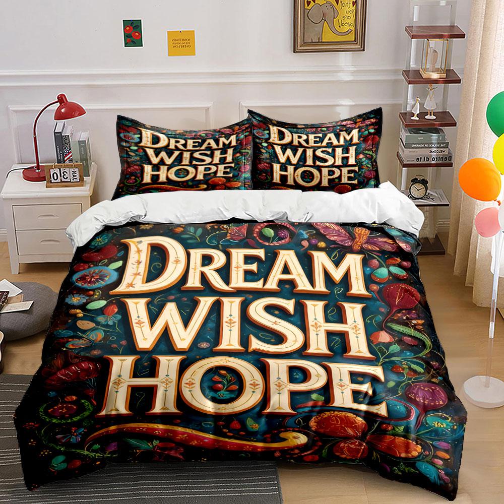 Dream Wish Hope typography. Bedding sets Duvet cover sets Duvet covers Pillowcases(1 * Duvet Cover 2 * Pillowcases, without duvet insert) 135x200cm
Dream Wish Hope typography. Bedding sets Duvet cover sets Duvet covers Pillowcases(1 * Duvet Cover 2 * Pillowcases, without duvet insert) 135x200cm