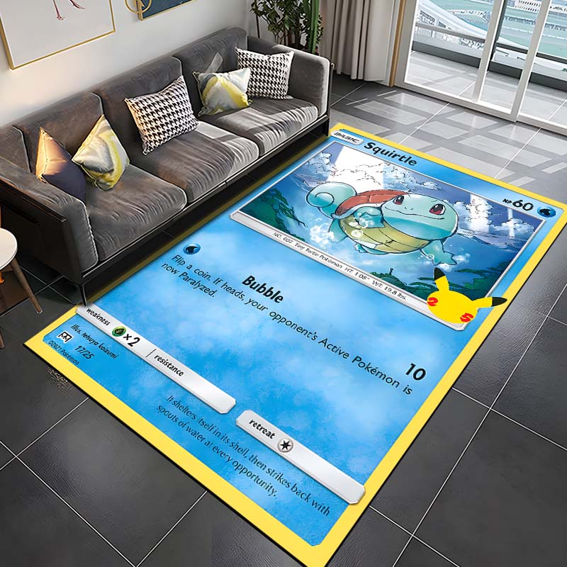 Pokemon Cards Squirtle Print Rug Carpet for Living Room Children s Bedroom Mat Sofa Doormat Floor Rug Home Decor Anti Slip Mat 40x60cm (16x24in)
Pokemon Cards Squirtle Print Rug Carpet for Living Room Children s Bedroom Mat Sofa Doormat Floor Rug Home Decor Anti Slip Mat 40x60cm (16x24in)