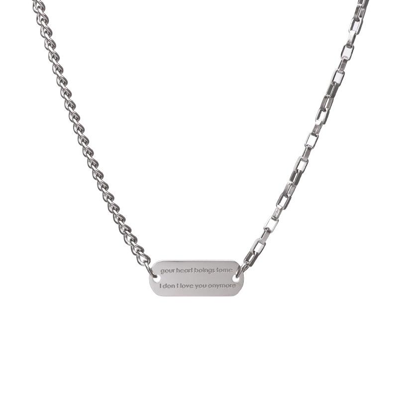Square brand English alphabet collarbone chain hip-hop necklace short European and American ins design sense cold wind cool neck chain titanium steel
Square brand English alphabet collarbone chain hip-hop necklace short European and American ins design sense cold wind cool neck chain titanium steel
