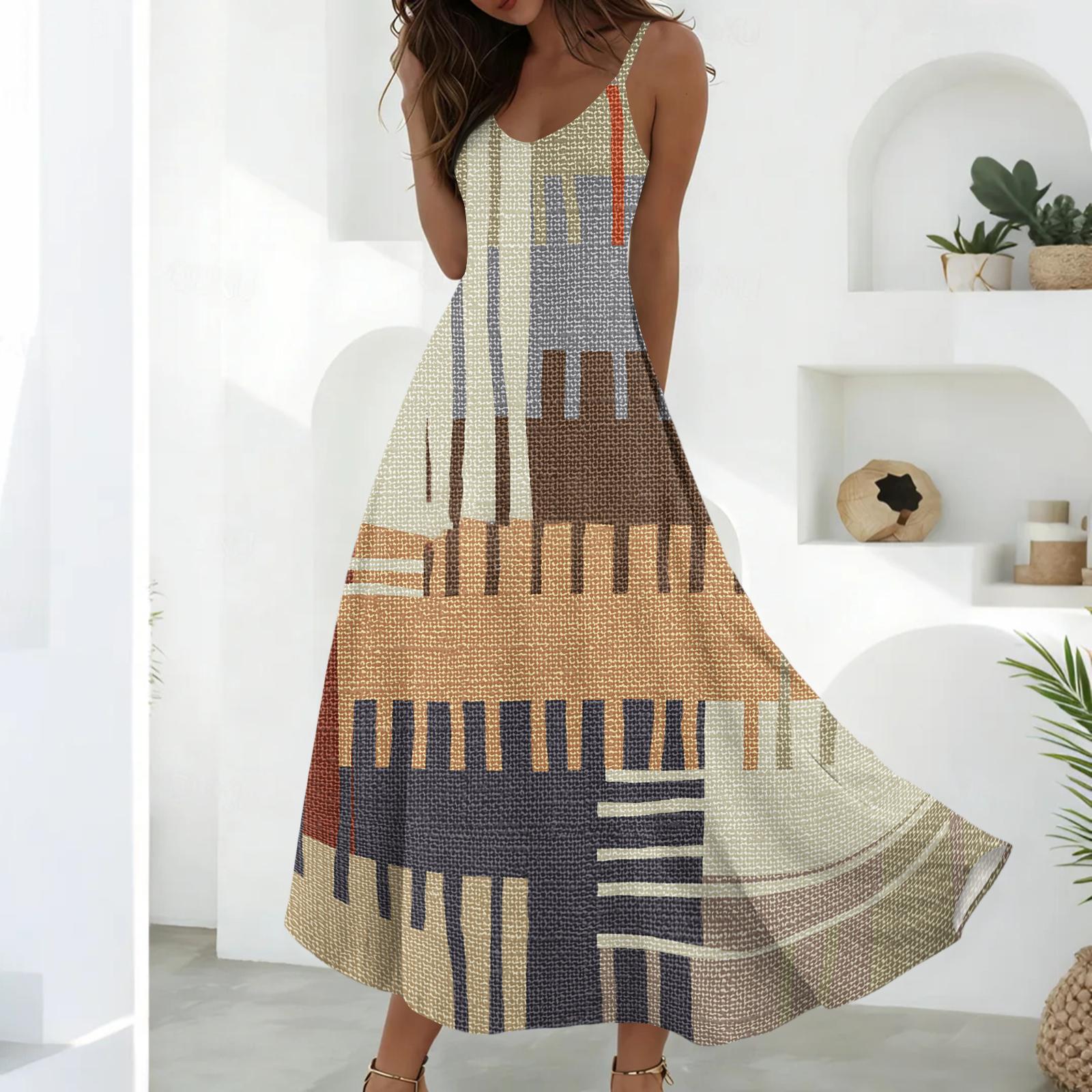 Summer Dresses For Women Dresses Long Flowy A Line Sleeveless Sundresses With Pockets L хакі
Summer Dresses For Women Dresses Long Flowy A Line Sleeveless Sundresses With Pockets L хакі