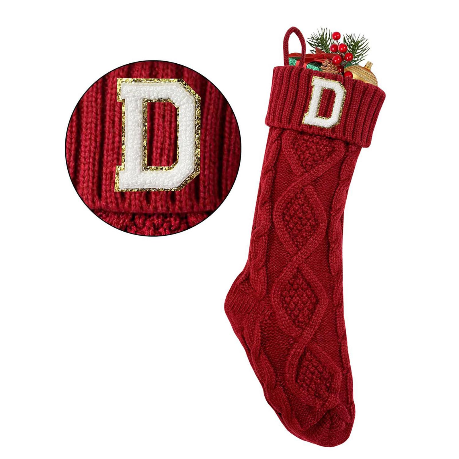 Xmas Stockings Initials Christmas Tree Festive Holiday Hanging Storage Socks Present Sack Knitted Exquisitely Embroidered As Shown
Xmas Stockings Initials Christmas Tree Festive Holiday Hanging Storage Socks Present Sack Knitted Exquisitely Embroidered As Shown