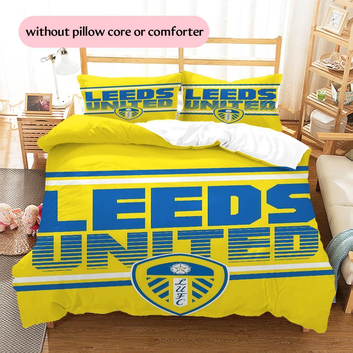 Leeds United Pattern Bedding Quilt Set Home Decoration Gift (1 * duvet cover + 2 * pillowcase without core) 135x200cm
Leeds United Pattern Bedding Quilt Set Home Decoration Gift (1 * duvet cover + 2 * pillowcase without core) 135x200cm