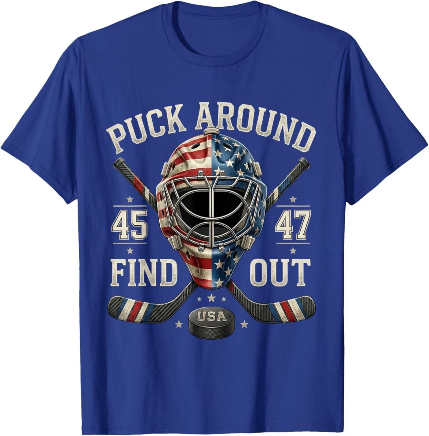 Funny Retro Puck Around and Find Out Funny Hockey Us Flag T-Shirt L
Funny Retro Puck Around and Find Out Funny Hockey Us Flag T-Shirt L