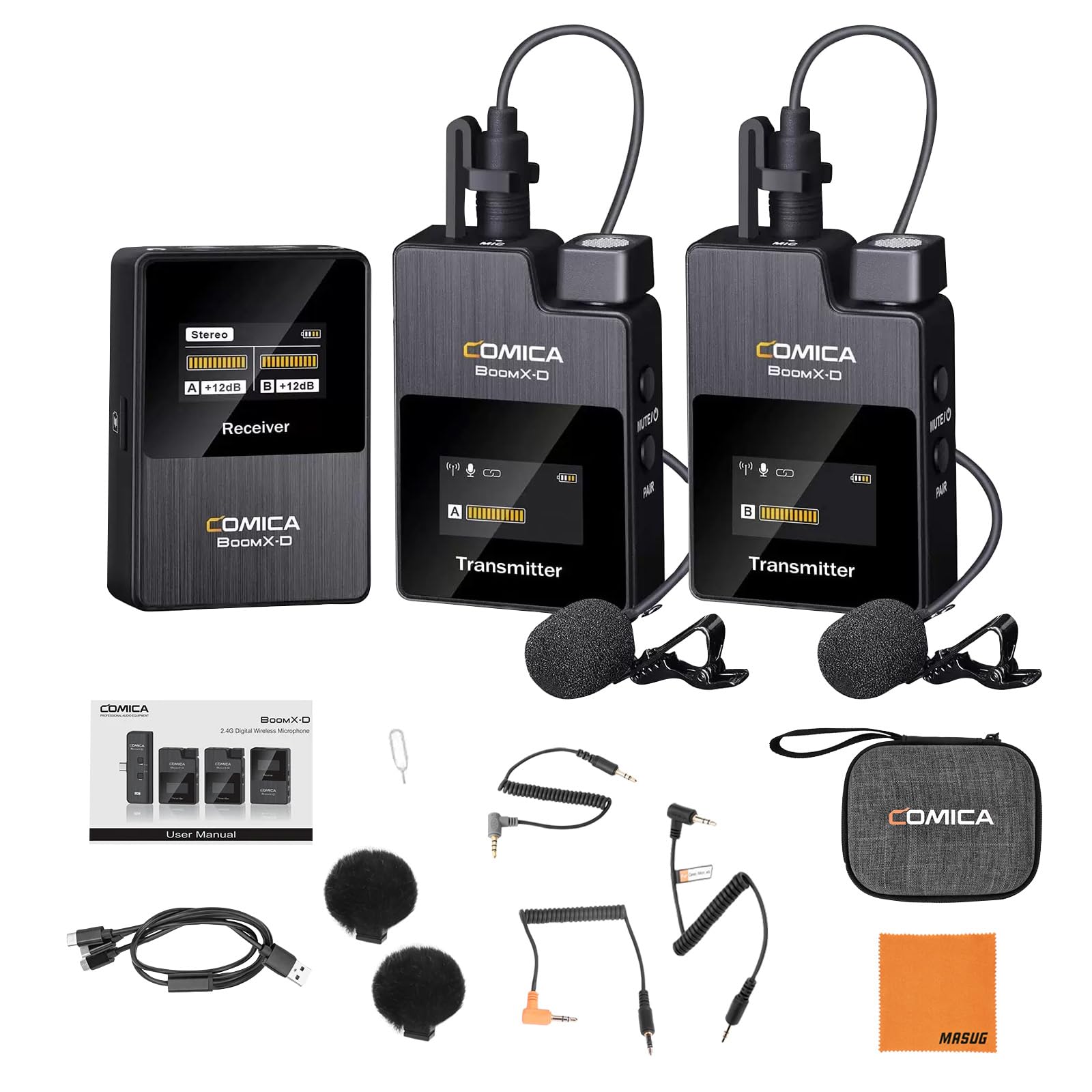 Wireless Microphone Comica BoomX-D2 Pin Microphone Wireless External Microphone 2.4G Digital Wireless Microphone Multifunctional Small Stereo
Wireless Microphone Comica BoomX-D2 Pin Microphone Wireless External Microphone 2.4G Digital Wireless Microphone Multifunctional Small Stereo
