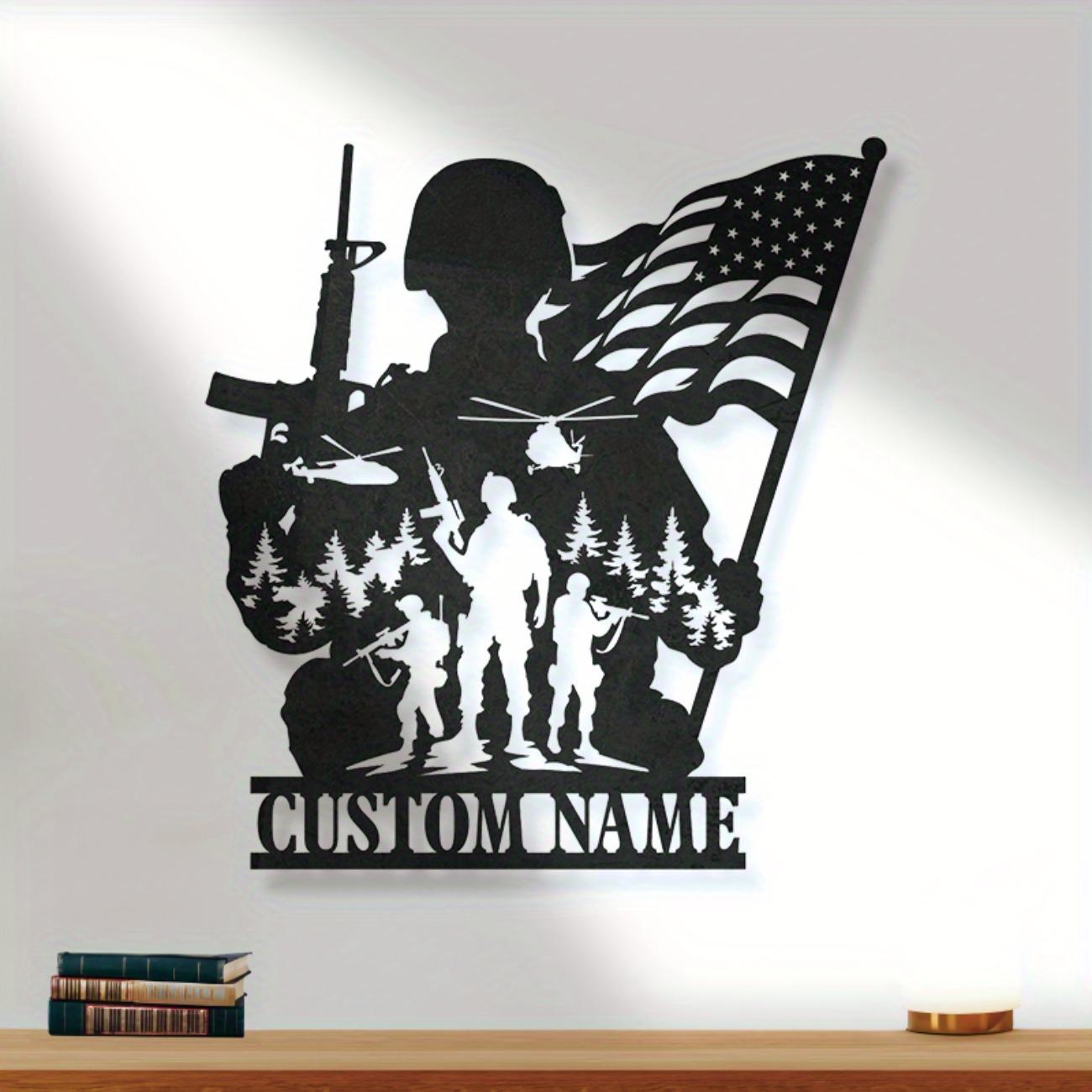 Personalized US Army Veteran Metal Wall Art Custom Name Patriotic Home Office Decor S
Personalized US Army Veteran Metal Wall Art Custom Name Patriotic Home Office Decor S