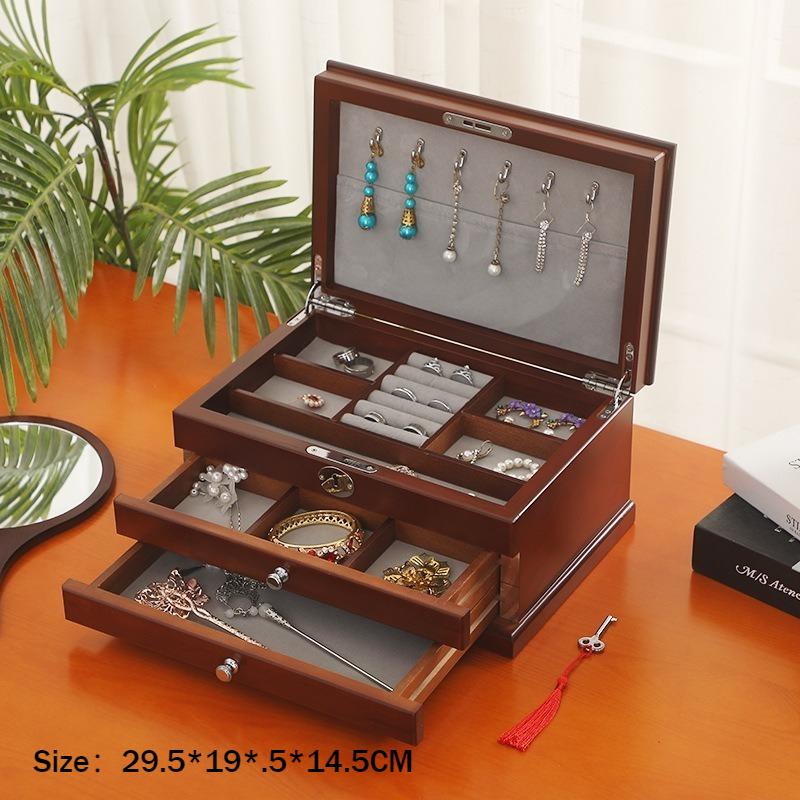 Multilayer Jewelry Case Rings Ring Holder Display Box Large Capacity Jewellery Organizer Cases Retro Trinket Insurance Boxes
Multilayer Jewelry Case Rings Ring Holder Display Box Large Capacity Jewellery Organizer Cases Retro Trinket Insurance Boxes