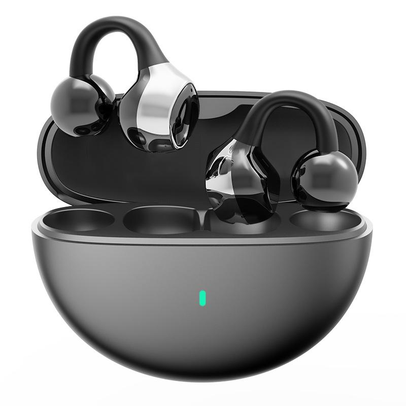 Introducing: Black Open-Ear Bluetooth Sports Headphones - Wireless, Comfortable Ear-Clip, Long Battery Life for Running.
Introducing: Black Open-Ear Bluetooth Sports Headphones - Wireless, Comfortable Ear-Clip, Long Battery Life for Running.