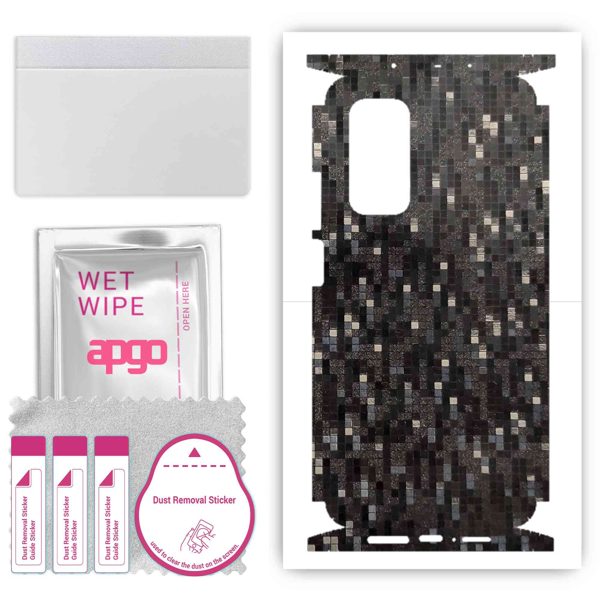 Apgo Protective Skin Sticker for the back+sides compatible with Xiaomi Mi 10T 5G, Full Wrap Film, Foil, Vinyl - Pattern Carbon Black Pixel
Apgo Protective Skin Sticker for the back+sides compatible with Xiaomi Mi 10T 5G, Full Wrap Film, Foil, Vinyl - Pattern Carbon Black Pixel