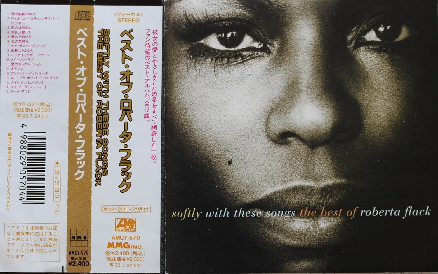 CD ROBERTA FLACK - Softly With These Songs - The Best AMCY570 1993 Japan ObiPop Used
CD ROBERTA FLACK - Softly With These Songs - The Best AMCY570 1993 Japan ObiPop Used