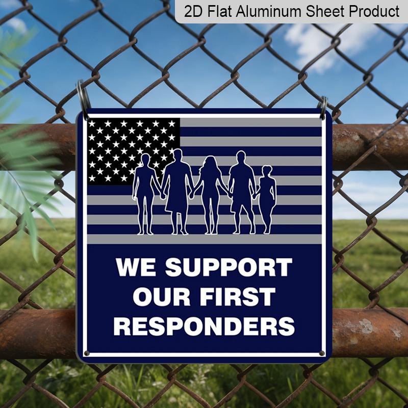 2D Flat 1pc, We Support Our First Responders Metal Sign - Wall Plaque with Flag & First Responder Silhouettes, Patriotic Emergency Signage for Home 20*20cm
2D Flat 1pc, We Support Our First Responders Metal Sign - Wall Plaque with Flag & First Responder Silhouettes, Patriotic Emergency Signage for Home 20*20cm