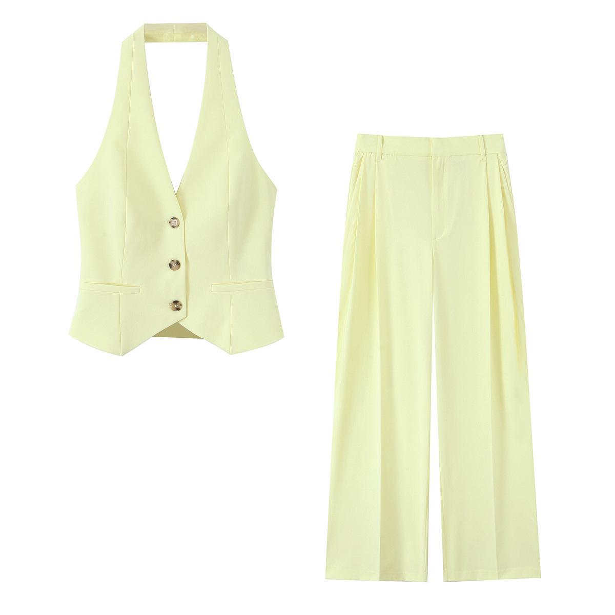 2025 Spring Women s Halter Neck Top & Long Pants Set - European & American Style L
2025 Spring Women s Halter Neck Top & Long Pants Set - European & American Style L