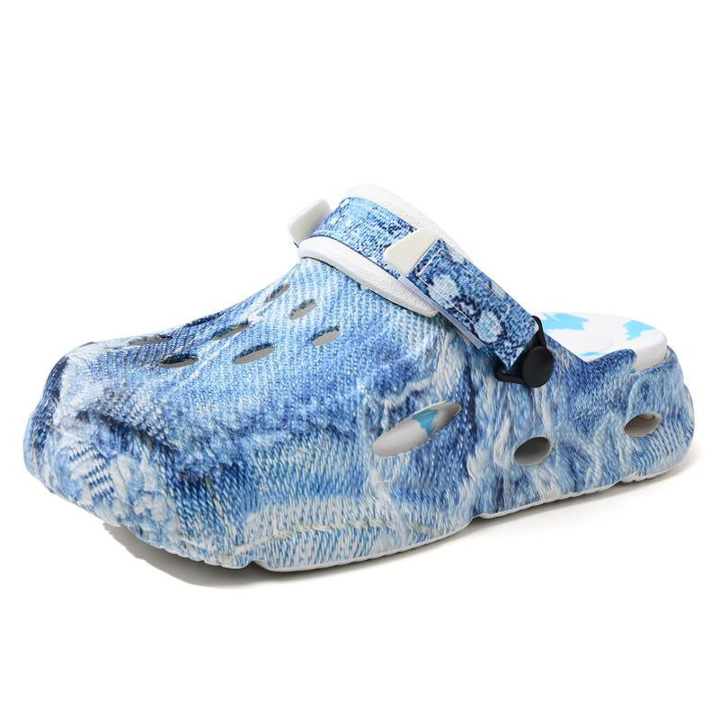 New python pattern hole shoes men s summer inS thick-soled muffin bag head 5CM high-heeled slippers 36-37 джинсовий синього кольору
New python pattern hole shoes men s summer inS thick-soled muffin bag head 5CM high-heeled slippers 36-37 джинсовий синього кольору