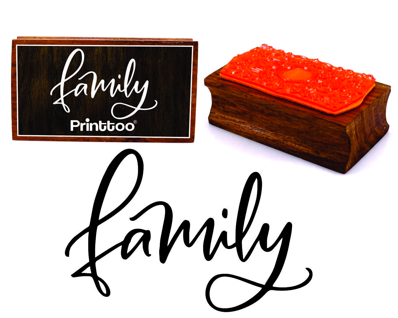 Printtoo Family Bold Text Прямоугольный деревянный блок резиновых штампов 2.5 x 0.634 Inches коричневый
Printtoo Family Bold Text Прямоугольный деревянный блок резиновых штампов 2.5 x 0.634 Inches коричневый