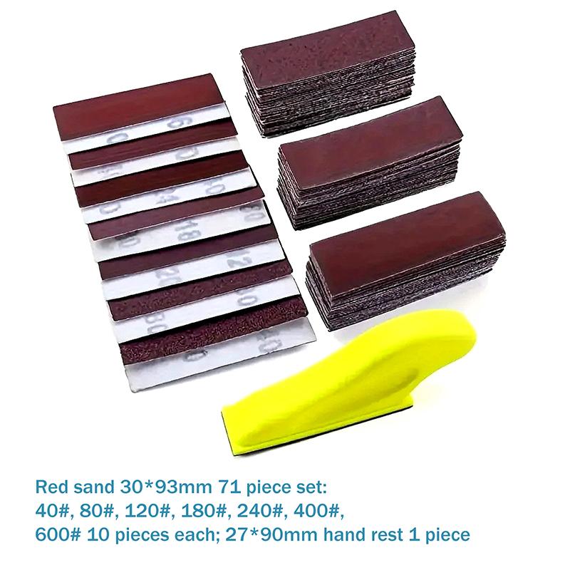 3.5 X 1 Mini Sandpaper Kit With Hook And Loop Sanding Block 71 Pcs Assorted 40/80/120/180/240/400/600 Grits For Polishing
3.5 X 1 Mini Sandpaper Kit With Hook And Loop Sanding Block 71 Pcs Assorted 40/80/120/180/240/400/600 Grits For Polishing