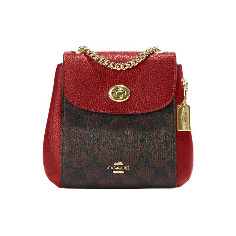 COACH Convertible 18 Classic Presbyopia Turnlock Closure Coated Canvas and Pebbled Leather Backpack Backpack Small Women s Brown and Red коричневий
COACH Convertible 18 Classic Presbyopia Turnlock Closure Coated Canvas and Pebbled Leather Backpack Backpack Small Women s Brown and Red коричневий