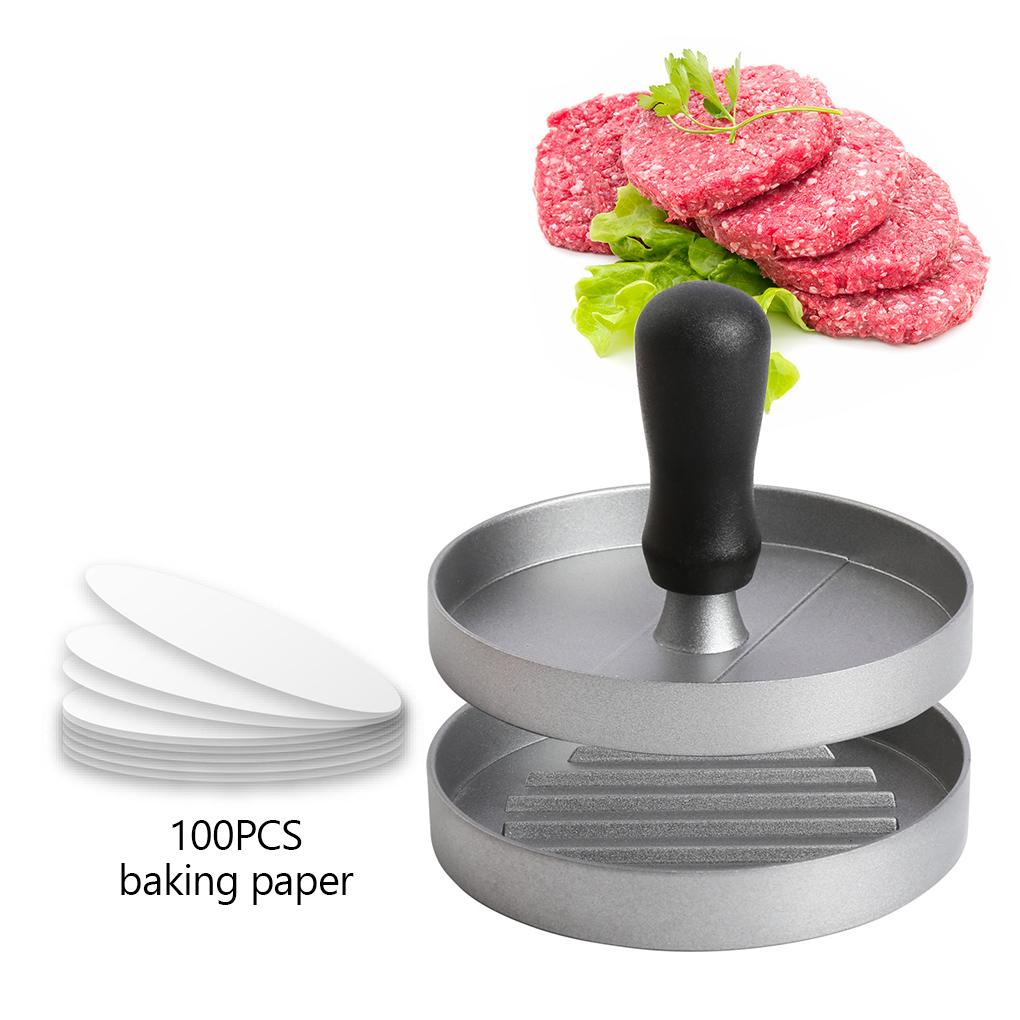 Hamburger Press Kitchen Patty Maker Non-stick Cooking Burger Mold with 100pcs Waxed Papers
Hamburger Press Kitchen Patty Maker Non-stick Cooking Burger Mold with 100pcs Waxed Papers