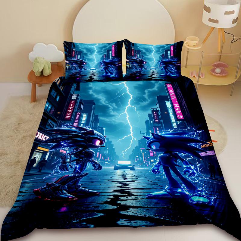 Kids Sonic Duvet Cover Anime Hedgehog Bedding Set with 2 Pillowcase Skin-friendly Cartoon Bedroom Decor Best Gifts 135x200cm
Kids Sonic Duvet Cover Anime Hedgehog Bedding Set with 2 Pillowcase Skin-friendly Cartoon Bedroom Decor Best Gifts 135x200cm