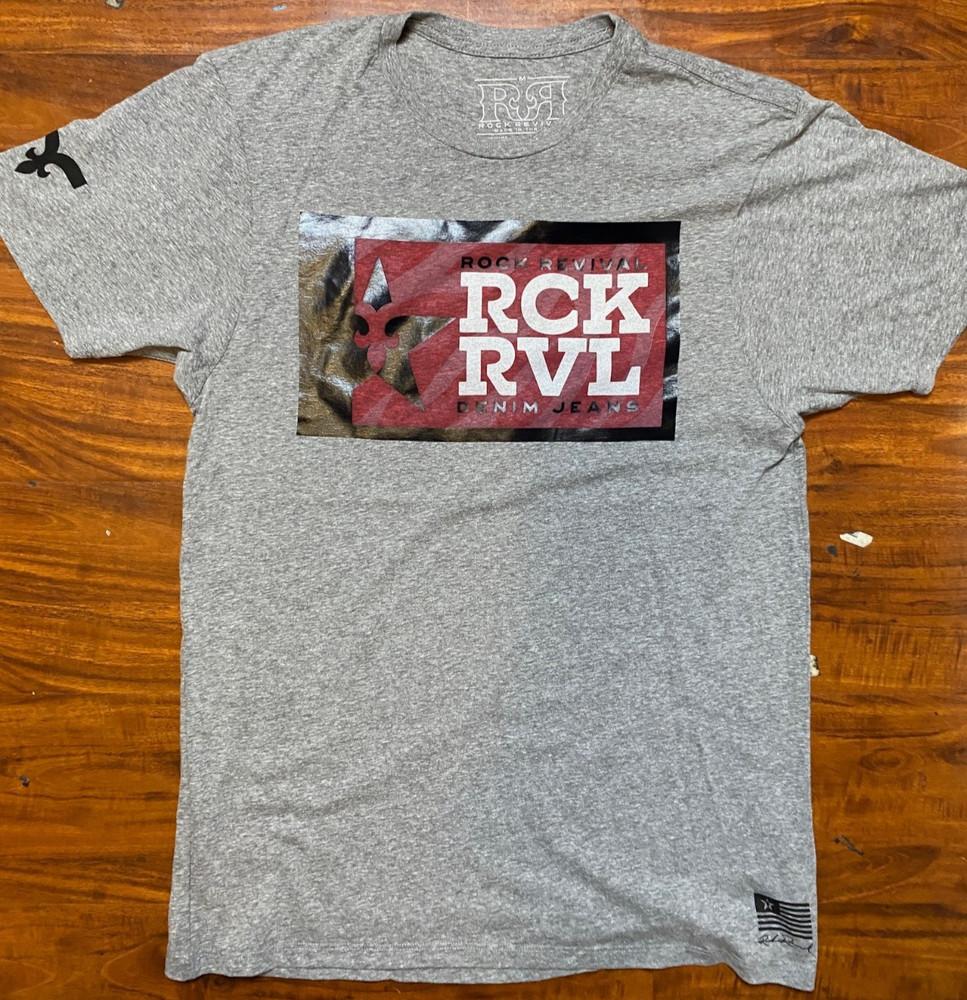 ROCK REVIVAL Denim Jeans Double Sided Polyester Cotton Gray T Shirt SZ M-NWOT Unisex T-Shirt XXXL
ROCK REVIVAL Denim Jeans Double Sided Polyester Cotton Gray T Shirt SZ M-NWOT Unisex T-Shirt XXXL