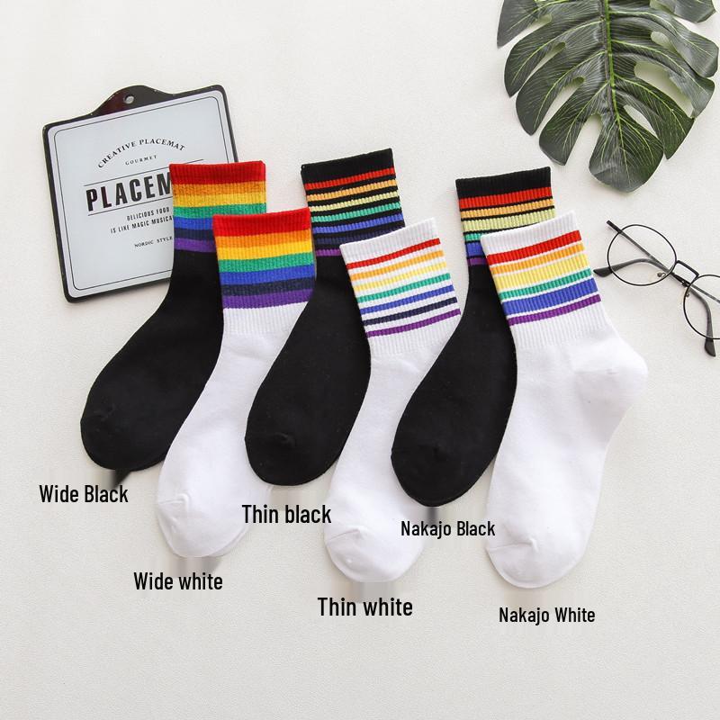 Women s Summer Mid-Calf Socks - Trendy Colorful Striped Cotton One Size 
Women s Summer Mid-Calf Socks - Trendy Colorful Striped Cotton One Size