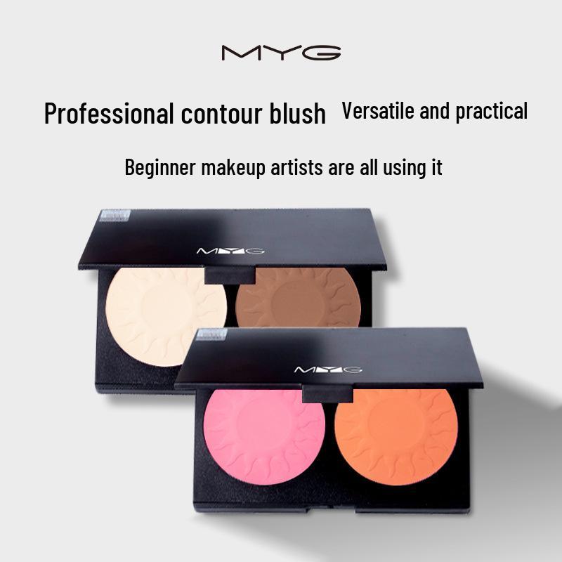 MYG Dual-Tone All-in-One Palette: Contour, Blush, Matte Shadow, Highlight, Eyeshadow, and Brightening Shades.
MYG Dual-Tone All-in-One Palette: Contour, Blush, Matte Shadow, Highlight, Eyeshadow, and Brightening Shades.