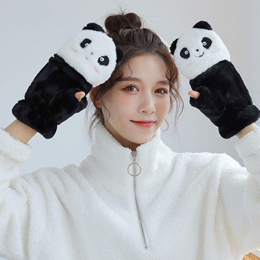 Screen Gloves Women Flip Gloves Autumn Winter Gloves Apparel Accessories Cartoon Panda Gloves
Screen Gloves Women Flip Gloves Autumn Winter Gloves Apparel Accessories Cartoon Panda Gloves