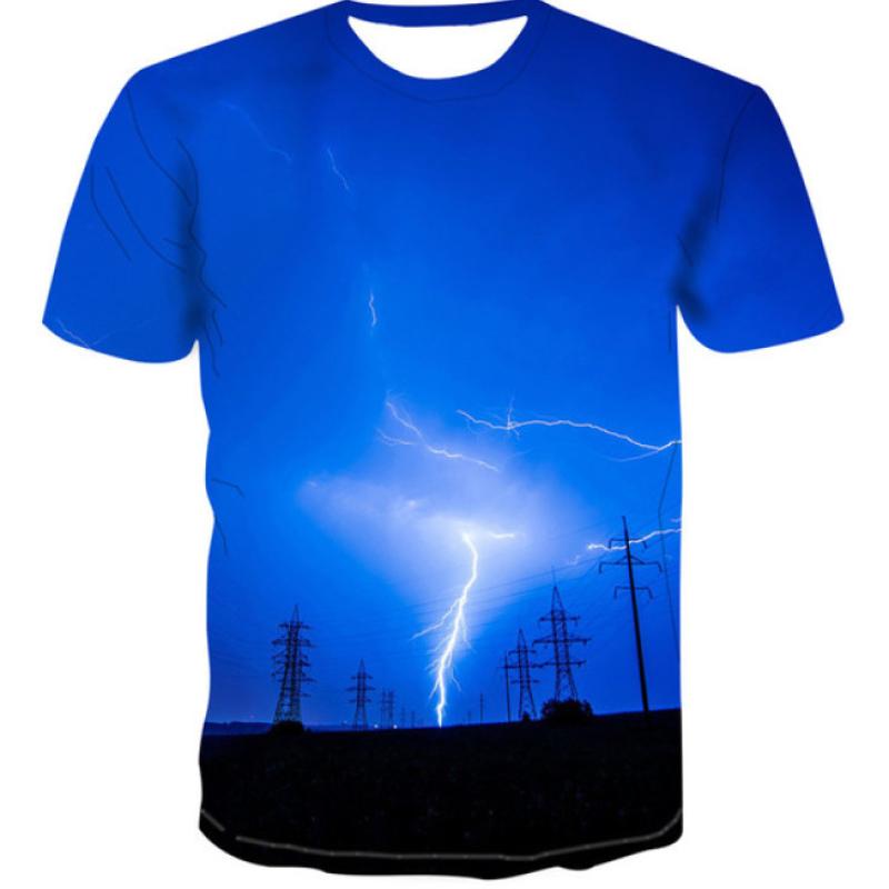 Men s 3D Printing T-Shirt Lightning Landscape Printing T-Shirt Round Neck Beach T-Shirts
Men s 3D Printing T-Shirt Lightning Landscape Printing T-Shirt Round Neck Beach T-Shirts