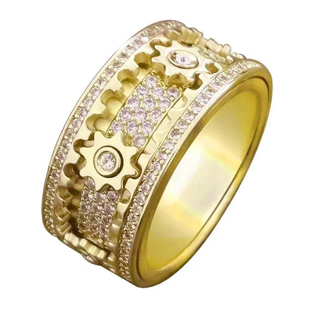 Gear Rotation Ring for Men and Women Internet Celebrity Gear Ring Transfer Ring Couple Ring Decompression 6 золотой
Gear Rotation Ring for Men and Women Internet Celebrity Gear Ring Transfer Ring Couple Ring Decompression 6 золотой