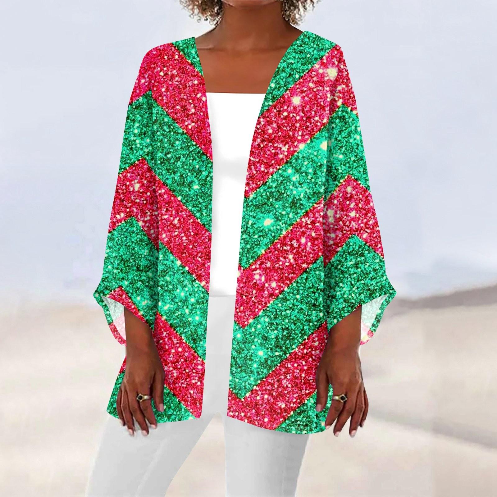 Женская повседневная мода с рождественским принтом легкая куртка средней длины кардиган M
Женская повседневная мода с рождественским принтом легкая куртка средней длины кардиган M