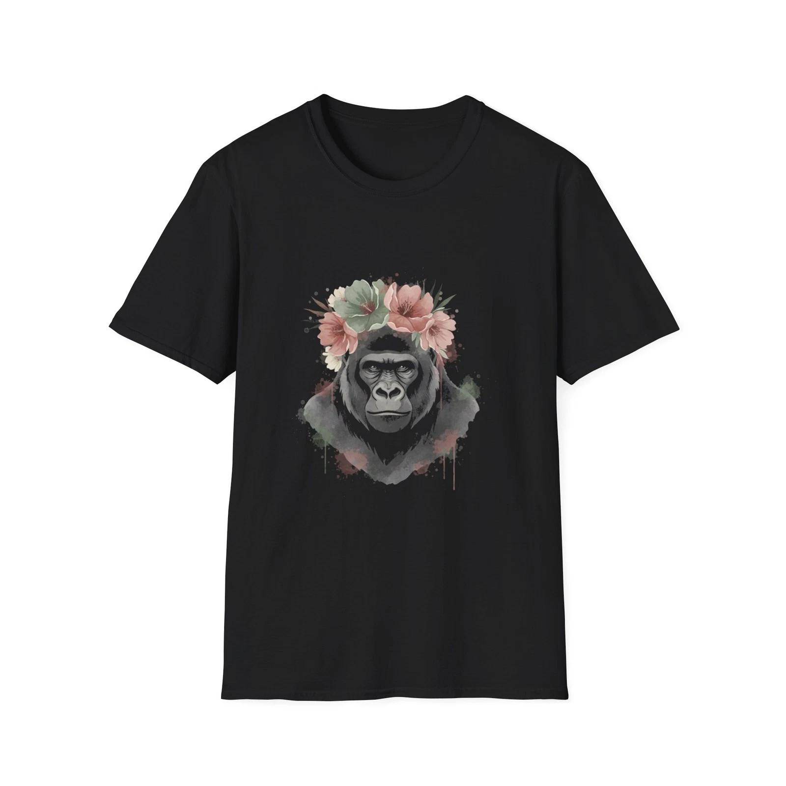 Gorilla Flower Crown Watercolor Nature Black Tee Aesthetic Graphic T-Shirt M
Gorilla Flower Crown Watercolor Nature Black Tee Aesthetic Graphic T-Shirt M