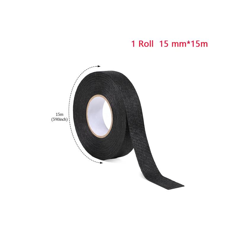 30M/15M High Temperature Resistance Adhesive Cloth Tape for Cable Harness Car Auto Heat Sound Isolation Wire Loom Harness Tape
30M/15M High Temperature Resistance Adhesive Cloth Tape for Cable Harness Car Auto Heat Sound Isolation Wire Loom Harness Tape