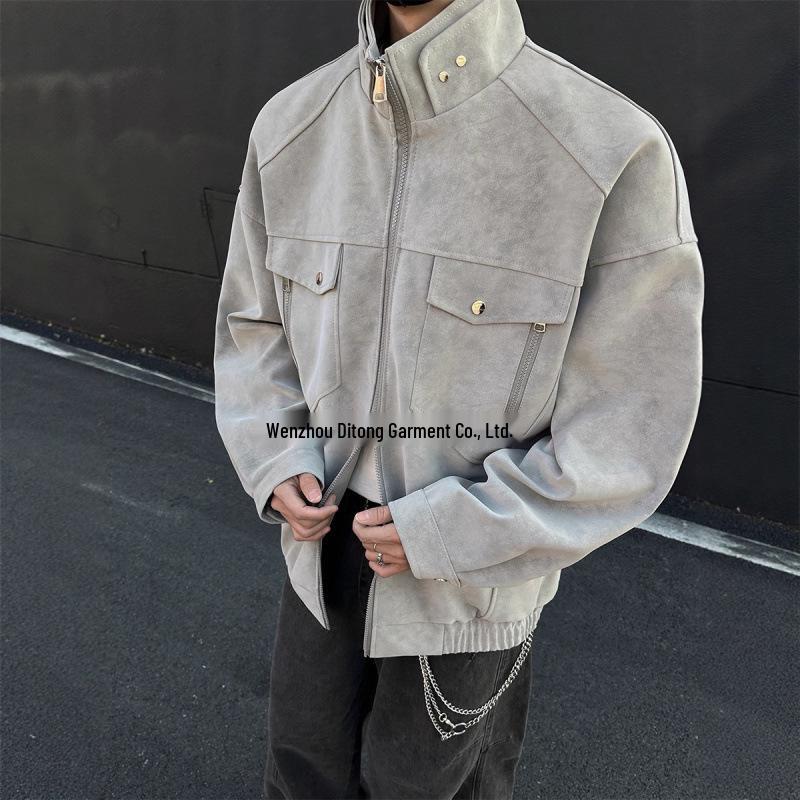 Men s Retro PU Leather Jacket Stand Collar Workwear – Autumn/Winter Stylish Outerwear XL світло-сірий колір
Men s Retro PU Leather Jacket Stand Collar Workwear – Autumn/Winter Stylish Outerwear XL світло-сірий колір