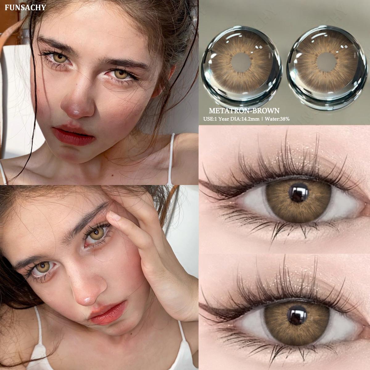 Funsachy 1 пара нових кольорових контактних лінз Косметика для очей Корейська 1 пара модних лінз Comestic Color Lens
Funsachy 1 пара нових кольорових контактних лінз Косметика для очей Корейська 1 пара модних лінз Comestic Color Lens