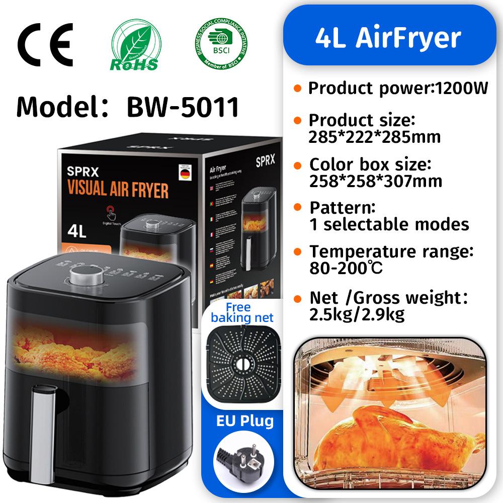 Air Fryer Household No-turn Airfryer Large Capacity Air Fryer Oven Air Fryer Visual
Air Fryer Household No-turn Airfryer Large Capacity Air Fryer Oven Air Fryer Visual