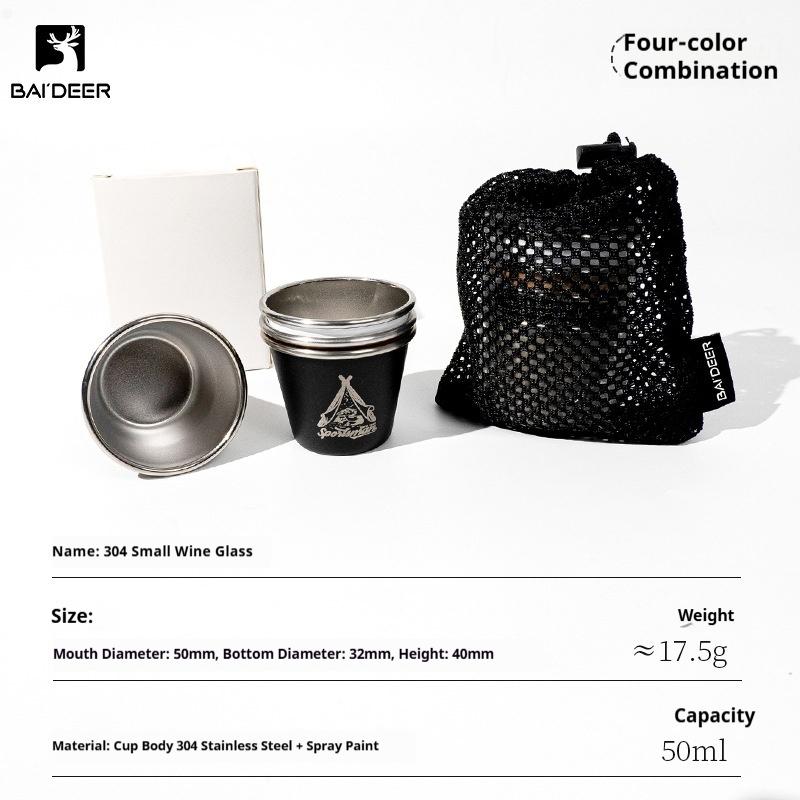 Outdoor stainless steel water cup, mini wine cup, tea cup, camping, portable barbecue, one or two Baijiu cups set, beer cup
Outdoor stainless steel water cup, mini wine cup, tea cup, camping, portable barbecue, one or two Baijiu cups set, beer cup