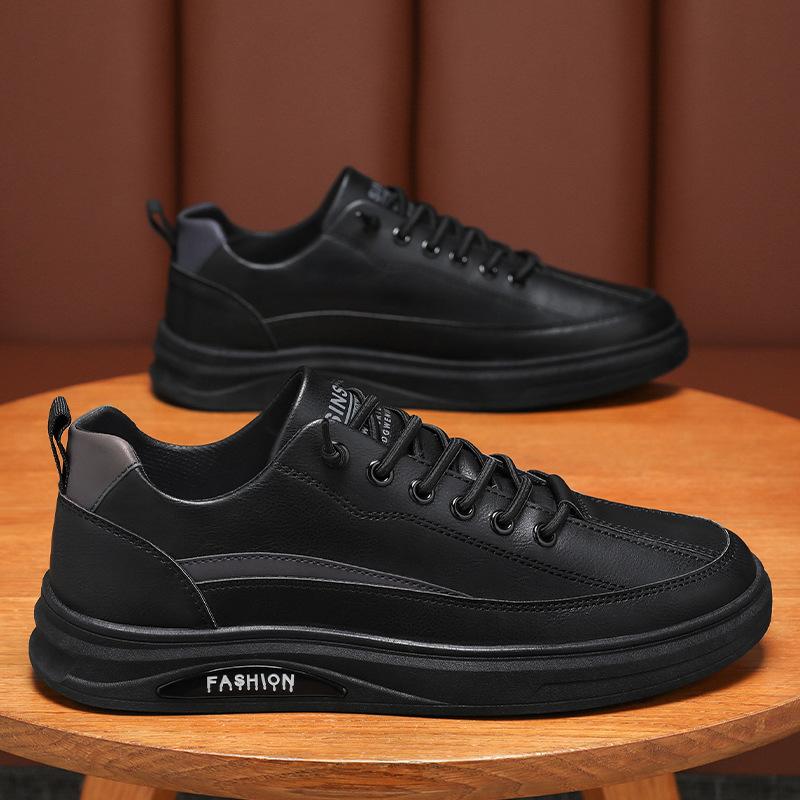 Осенняя мужская обувь, новые дышащие, водонепроницаемые и нескользящие туфли, мужская модная универсальная черная кожаная обувь, повседневная спортивная обувь 44 чёрный
Осенняя мужская обувь, новые дышащие, водонепроницаемые и нескользящие туфли, мужская модная универсальная черная кожаная обувь, повседневная спортивная обувь 44 чёрный