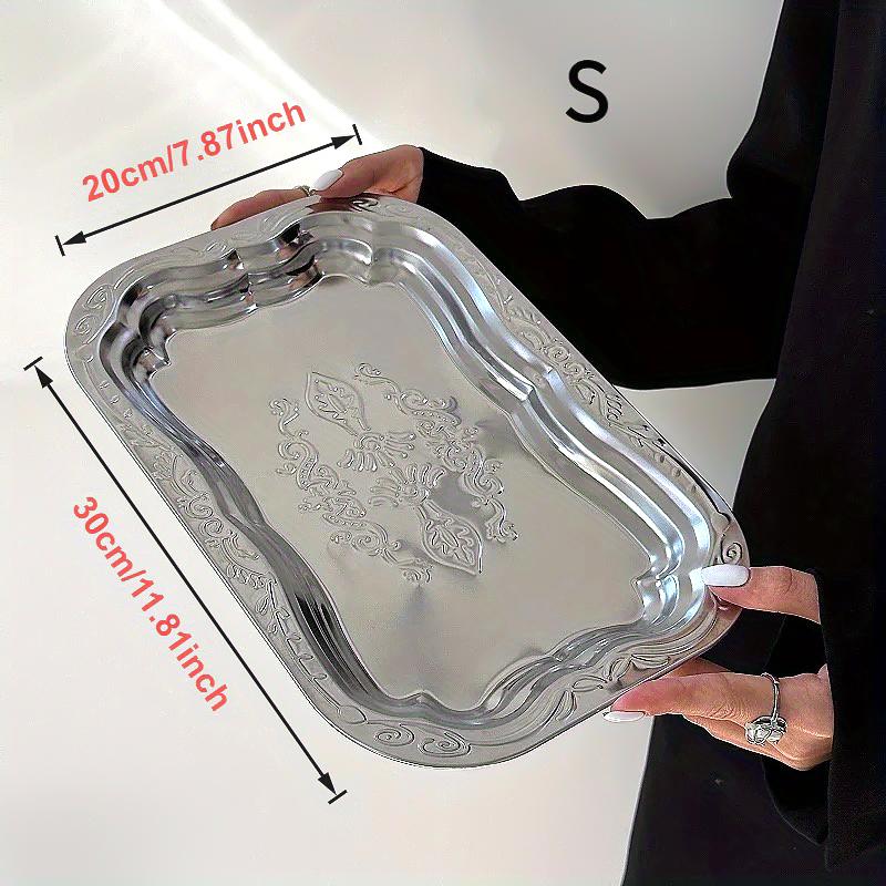 1PC Home Decor Elegant Tableware Vintage Storage Tray Durable Dish Carved Design Fruit Plate Silver S сірий колір
1PC Home Decor Elegant Tableware Vintage Storage Tray Durable Dish Carved Design Fruit Plate Silver S сірий колір