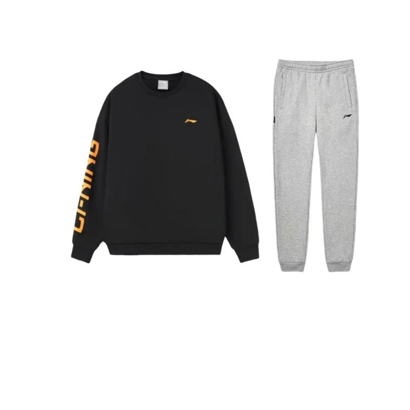 Li Ning Logo Print Warm Fleece Loose Round Neck Pullover Long Sleeve Sweatshirt Comfortable Long Pants Casual Sports Suit AKLTC87-2+AWDRF44-1 XXXL
Li Ning Logo Print Warm Fleece Loose Round Neck Pullover Long Sleeve Sweatshirt Comfortable Long Pants Casual Sports Suit AKLTC87-2+AWDRF44-1 XXXL