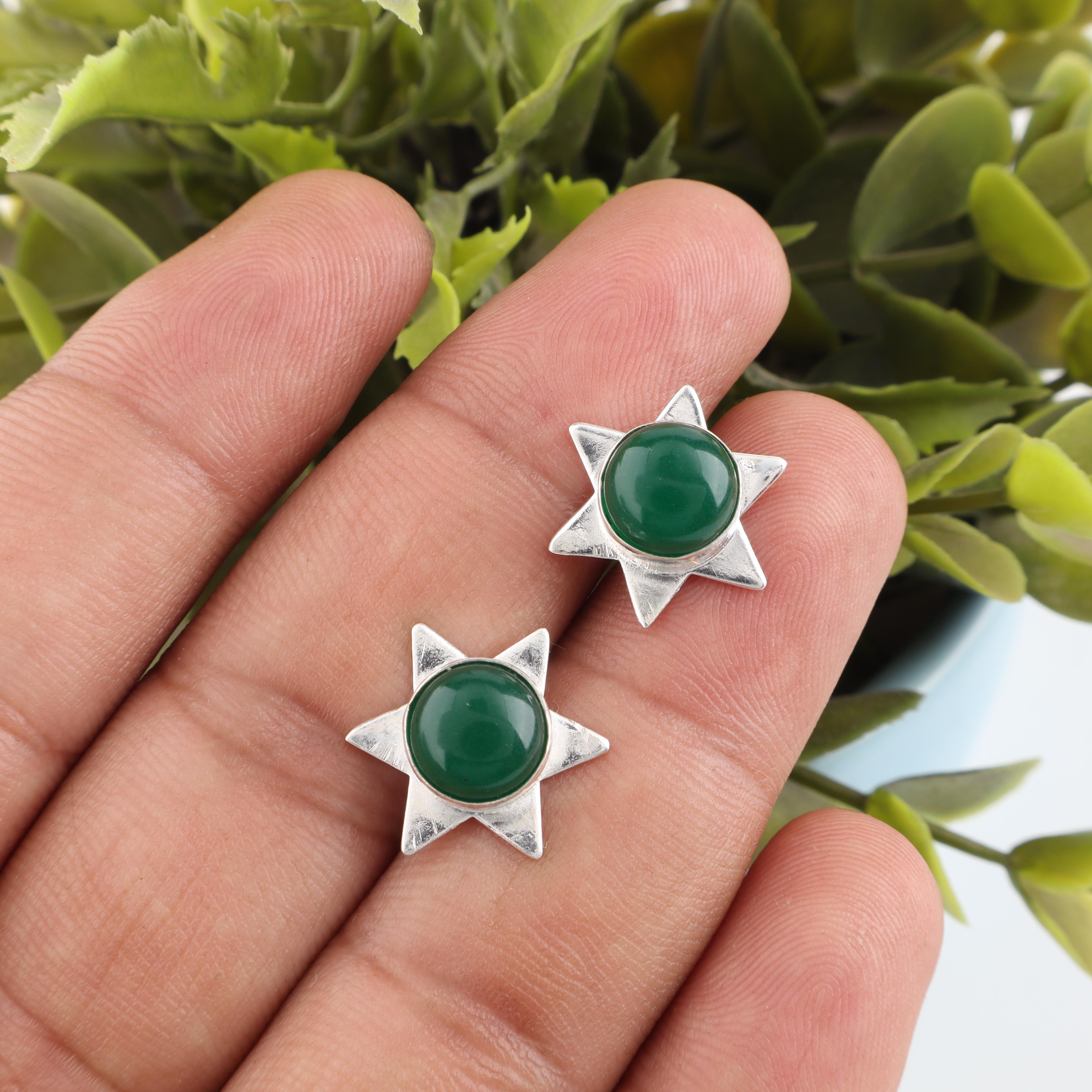 Green Onyx Cab 925 Solid Sterling Silver Earrings, Handmade Gemstone Earrings Jewelry, Gifts For Wife Brand New Earrings 0.44 Inches зелений
Green Onyx Cab 925 Solid Sterling Silver Earrings, Handmade Gemstone Earrings Jewelry, Gifts For Wife Brand New Earrings 0.44 Inches зелений