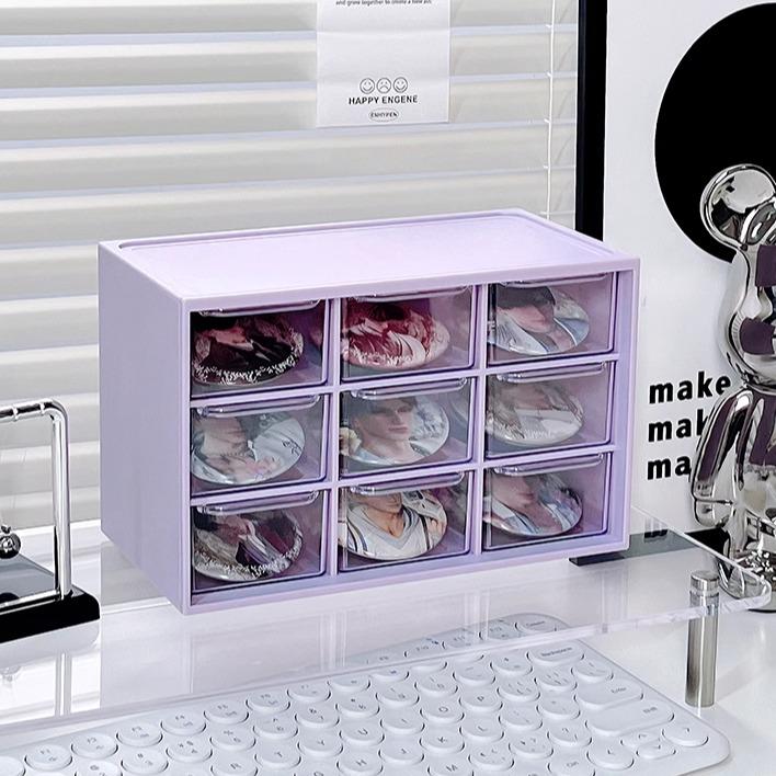 Large 9-grid Small Card Storage Box with Cover Organizer Drawer-style Idol Card Postcard Large-capacity Compartment Card Boxes
Large 9-grid Small Card Storage Box with Cover Organizer Drawer-style Idol Card Postcard Large-capacity Compartment Card Boxes